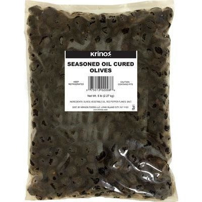 Krinos Olives Bulk Moroccan Seasoned Oil Cured (5 lb)  Bulk Bag