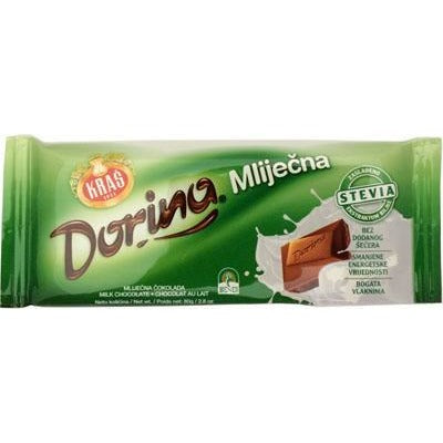 Kras Chocolate Dorina Sugar Free Milk (Mlijecna w/Stevia) (80g)