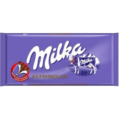 Milka Alpine Milk Chocolate Bar   (100g)