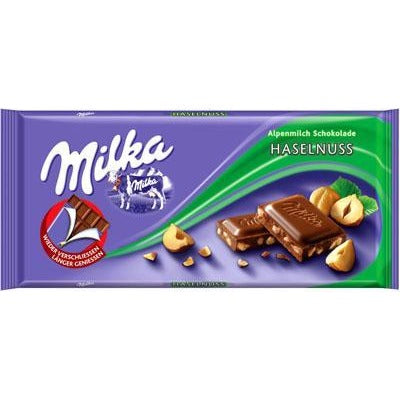Milka Hazelnut Chocolate Bar   (100g)