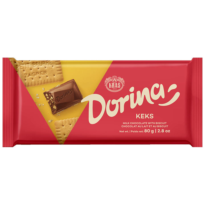 Kras Chocolate Dorina Milk Bar w/Biscuits (Keksom) (80g)