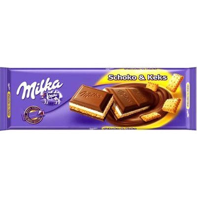 Milka Schoko & Keks Chocolate Bar  (300g)