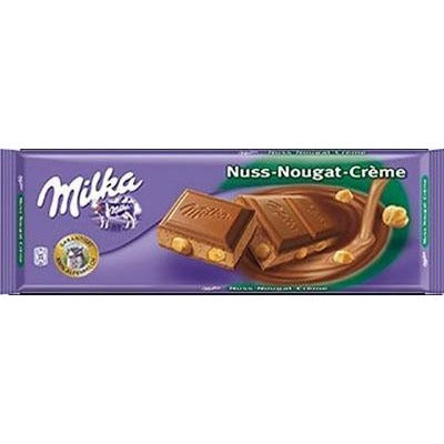Milka Nuts Nougat Cream Chocolate Bar  (300g)