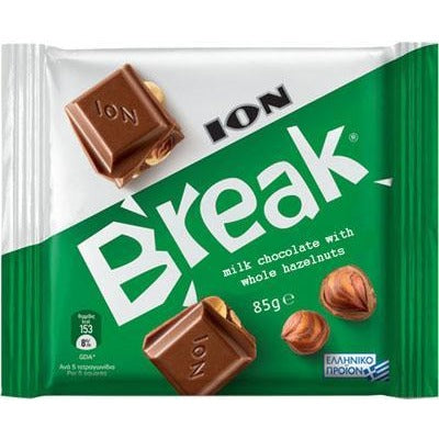 Ion Break Milk Chocolate w/Whole Hazelnuts (85g)