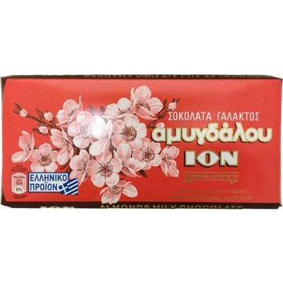 Ion Greek Milk Chocolate Bars w/Almonds (100g)