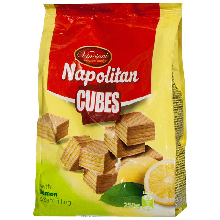 Vincinni Napolitan Lemon Cubes Cream Filling (250g)
