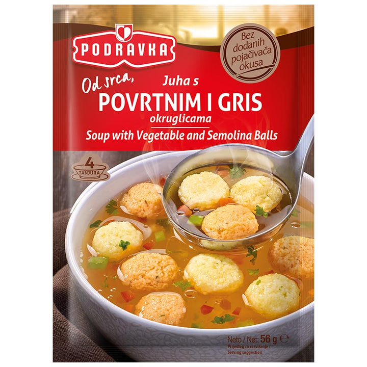 Podravka Vegetable Semolina Balls Soup  (56g)