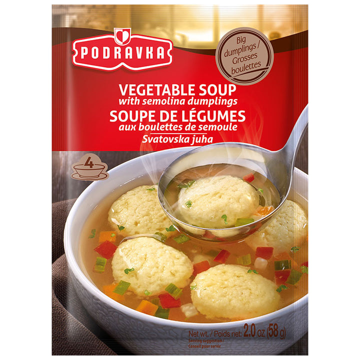 Podravka Soup Vegetable w/Semolina Dumplings (Svatovska Juha) (58g)