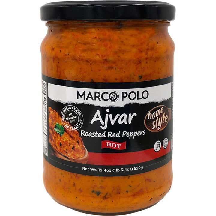 Marco Polo Ajvar Homestyle Hot w/Roasted Peppers Spread (545g)