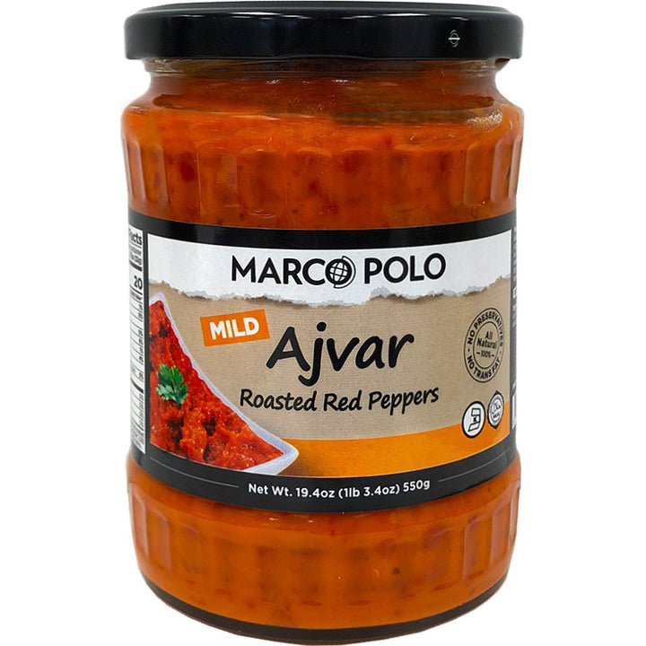 Marco Polo Ajvar Mild Red Pepper Spread w/Eggplant and Garlic (19.3oz)