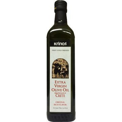 Krinos Oil Extra Virgin CRETE Olive (750ml) White Glass