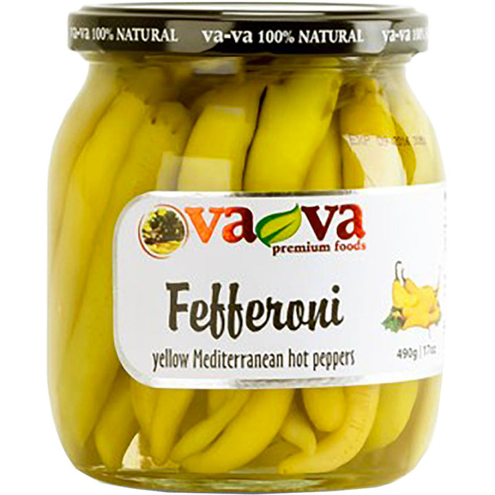 Vava Yellow Mediterranean Hot Peppers (Fefferoni) (490g)