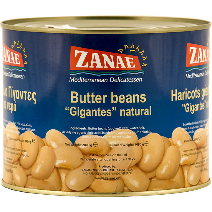 Zanae Butter Beans in Brine (2Kg) Tin