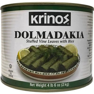 Krinos Grape Leaves Stuffed w/Rice (Dolmadakia w/Rice) (2 Kg) Bulk