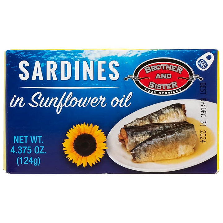 Brother & Sister Sardines in Sunflower Oil  (124g)