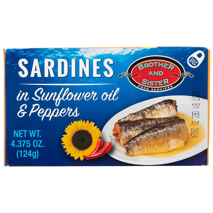Brother & Sister Sardines Spicy in Sunflower Oil  (124g)