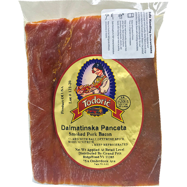 Todoric Dalmatinska Panceta (Smoked Pork Bacon) (per/lb)