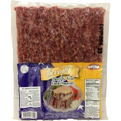 Brother & Sister Beef & Veal Link Sausage (Cevapi) (Clear Vac-Pak Loose)