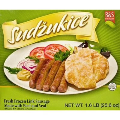 Brother & Sister Beef & Veal Link Sausage (Sudzukice) (620g)