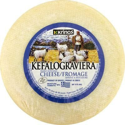 Krinos Cheese Greek Kefalograviera (1kg) 2Lbs